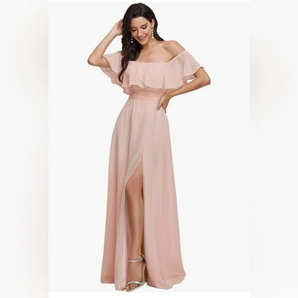 sachin and babi light blue dress BHLDN Lottie Ruffled Chiffon Gown main image 0